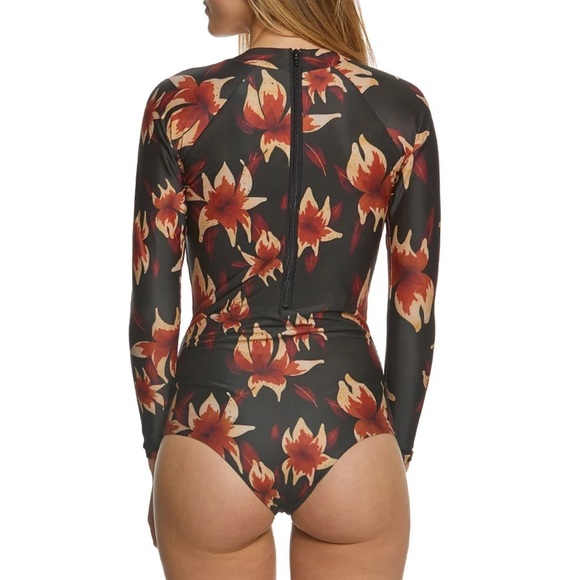 Stone Fox Swim Natural Mystic Kalua Long Sleeve One Piece Swimsuit - Picture 7 of 7
